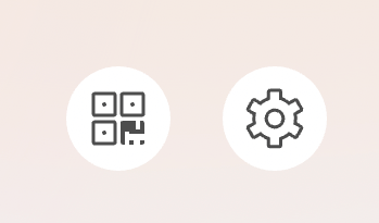 The settings cog icon at the top right of the Me screen in Hik-Connect.