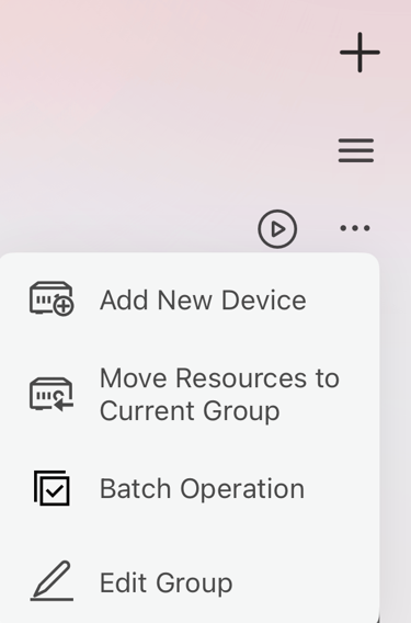 The group menu with the Edit Group option.
