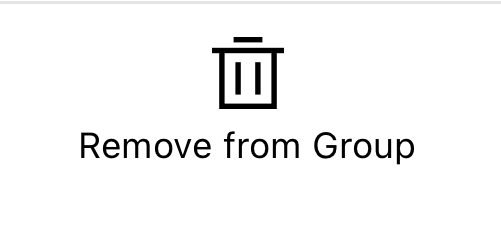 The Remove from Group button.