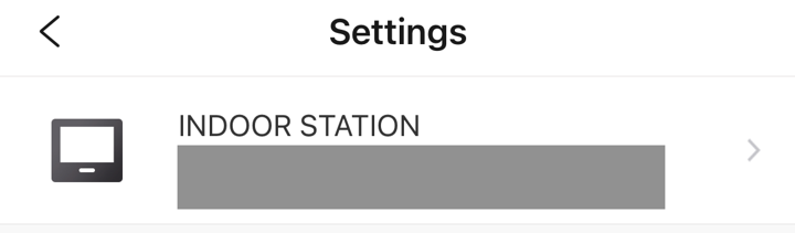 The Settings screen showing the updated device name.